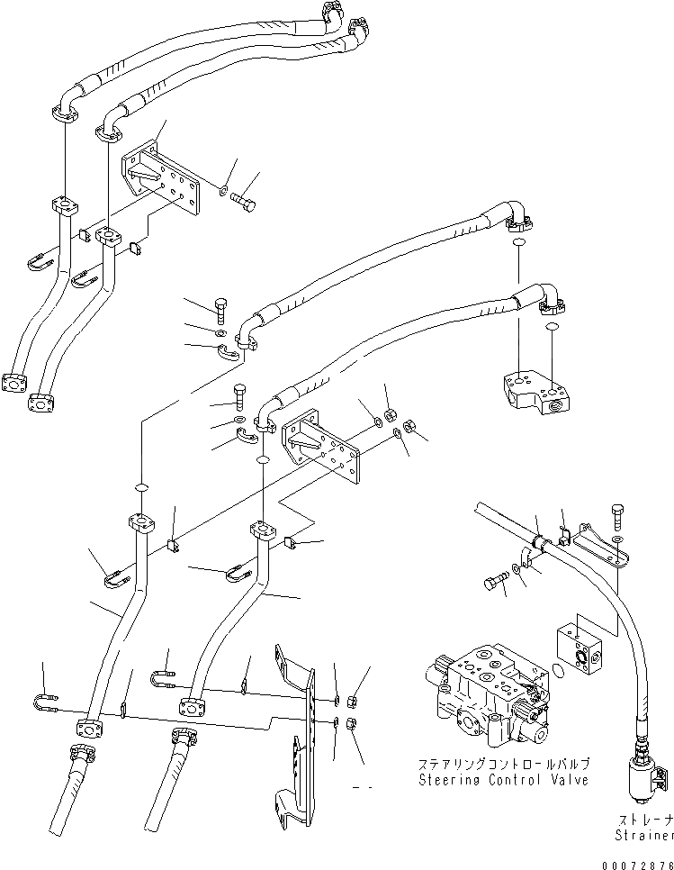 Схема запчастей Komatsu WA600-6 - ГИДРАВЛ ЛИНИЯ (ЛИНИЯ ПОДАЧИ)(№7-) ГИДРАВЛИКА