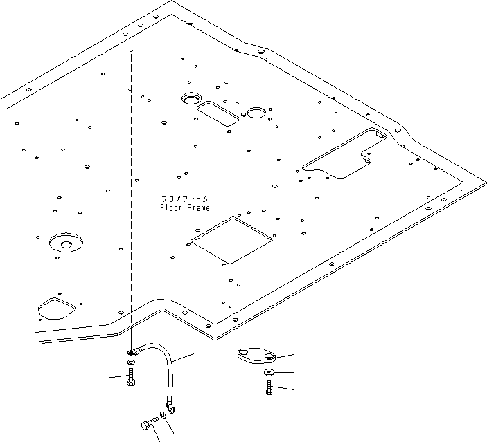 Схема запчастей Komatsu WA600-6 - ПОЛ SUB (EARTH)(№-) КАБИНА ОПЕРАТОРА И СИСТЕМА УПРАВЛЕНИЯ