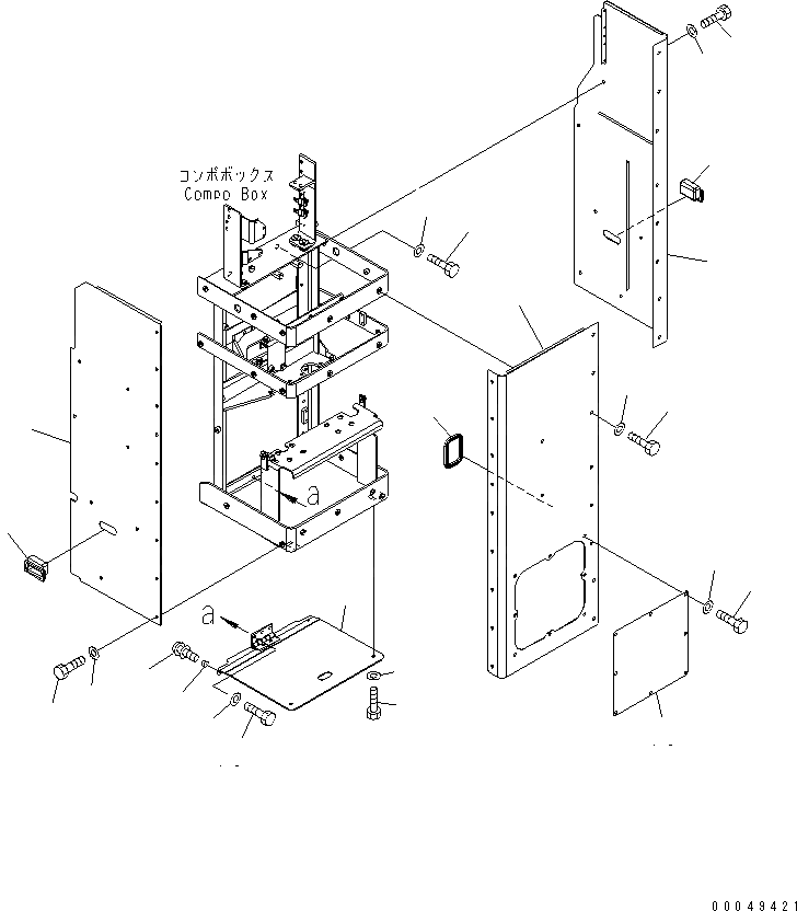 Схема запчастей Komatsu WA600-6 - COMPO КОРПУС (COVER)(№-) КАБИНА ОПЕРАТОРА И СИСТЕМА УПРАВЛЕНИЯ