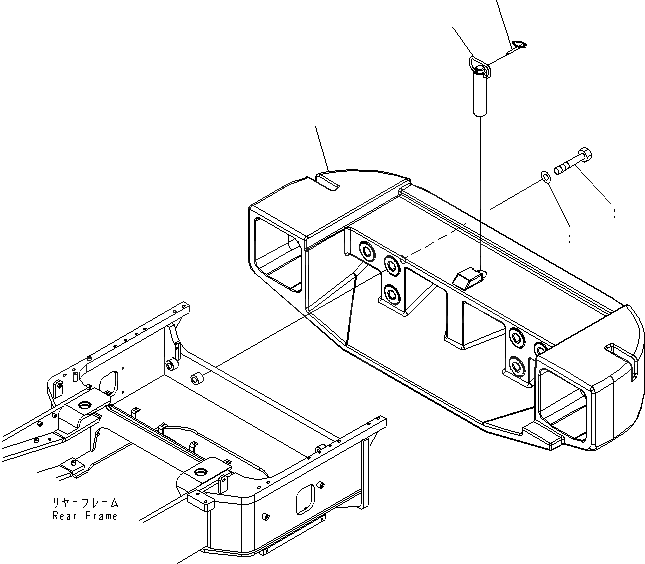 Схема запчастей Komatsu WA600-6 - ПРОТИВОВЕС (8 KG)(№-) ЧАСТИ КОРПУСА