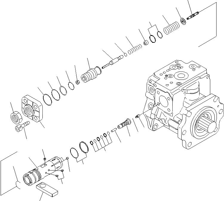 Схема запчастей Komatsu WA600-6 - ГИДР. НАСОС. (ПОГРУЗ.) (/)(№-) ОСНОВН. КОМПОНЕНТЫ И РЕМКОМПЛЕКТЫ