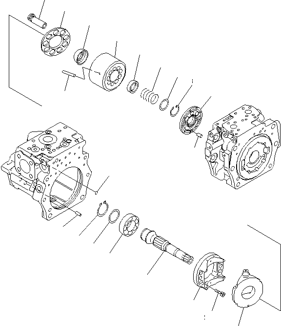 Схема запчастей Komatsu WA600-6 - ГИДР. НАСОС. (ПОГРУЗ.) (7/)(№-) ОСНОВН. КОМПОНЕНТЫ И РЕМКОМПЛЕКТЫ