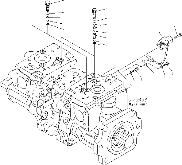 Схема запчастей Komatsu WA600-6 - ГИДР. НАСОС. (ПОГРУЗ.) (/)(№-) ОСНОВН. КОМПОНЕНТЫ И РЕМКОМПЛЕКТЫ