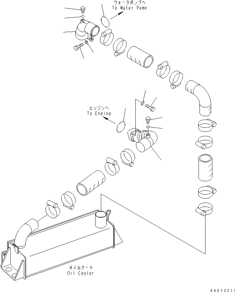 Схема запчастей Komatsu WA600-6R - ДВИГАТЕЛЬ (ЛИНИИ ОХЛАЖДЕНИЯ МАСЛА ГТР)(№-9) КОМПОНЕНТЫ ДВИГАТЕЛЯ