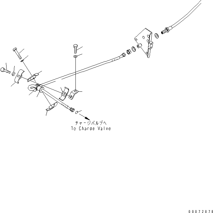 Схема запчастей Komatsu WA600-6R - ГИДРАВЛ ЛИНИЯ (ГЛАВН. ЛИНИЯ¤ /) ГИДРАВЛИКА