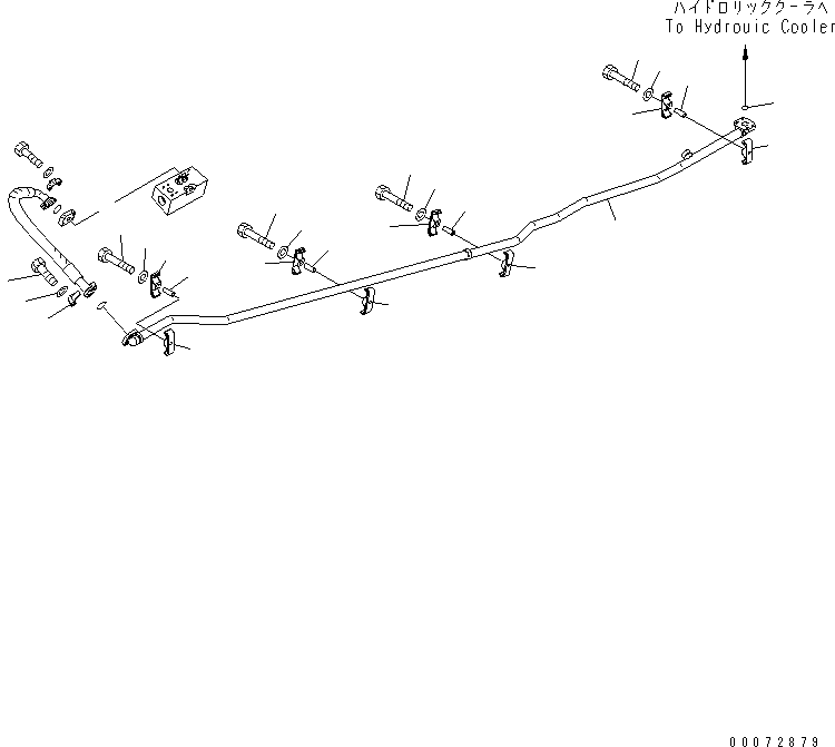 Схема запчастей Komatsu WA600-6R - ГИДРАВЛ ЛИНИЯ (ЛИНИЯ ОХЛАЖДЕНИЯ¤ /) ГИДРАВЛИКА