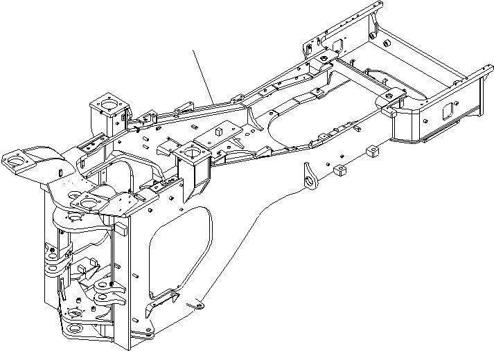 Схема запчастей Komatsu WA600-6R - ЗАДН. РАМА ОСНОВНАЯ РАМА И ЕЕ ЧАСТИ