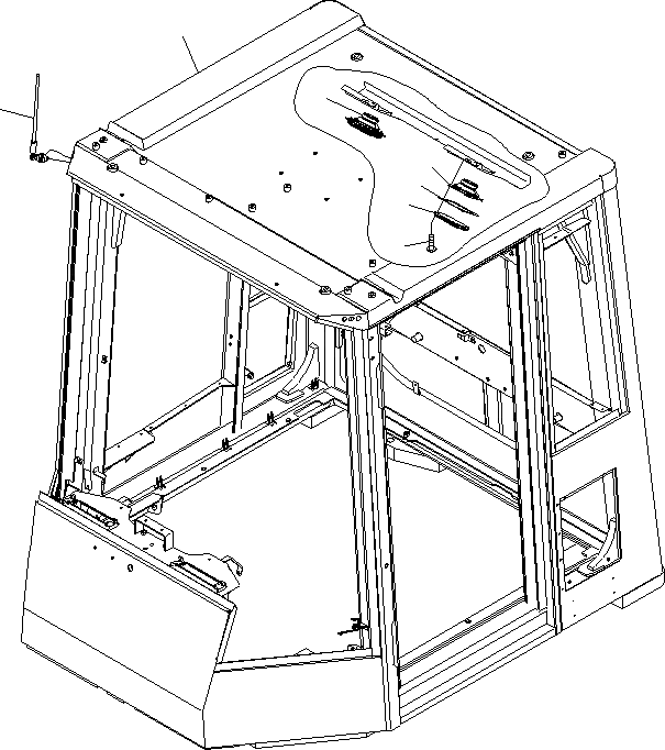 Схема запчастей Komatsu WA600-6R - КАБИНА (АНТЕННА И ГРОМКОГОВОРИТ.) КАБИНА ОПЕРАТОРА И СИСТЕМА УПРАВЛЕНИЯ