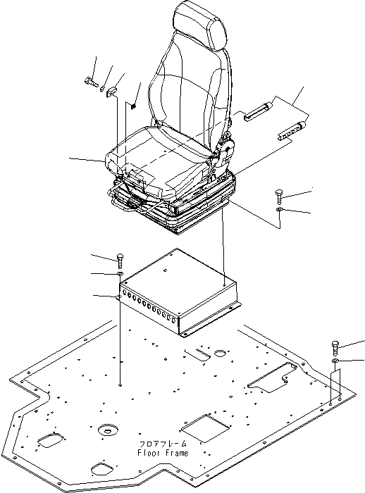 Схема запчастей Komatsu WA600-6R - ПОЛ SUB (СИДЕНЬЕ ОПЕРАТОРА) КАБИНА ОПЕРАТОРА И СИСТЕМА УПРАВЛЕНИЯ