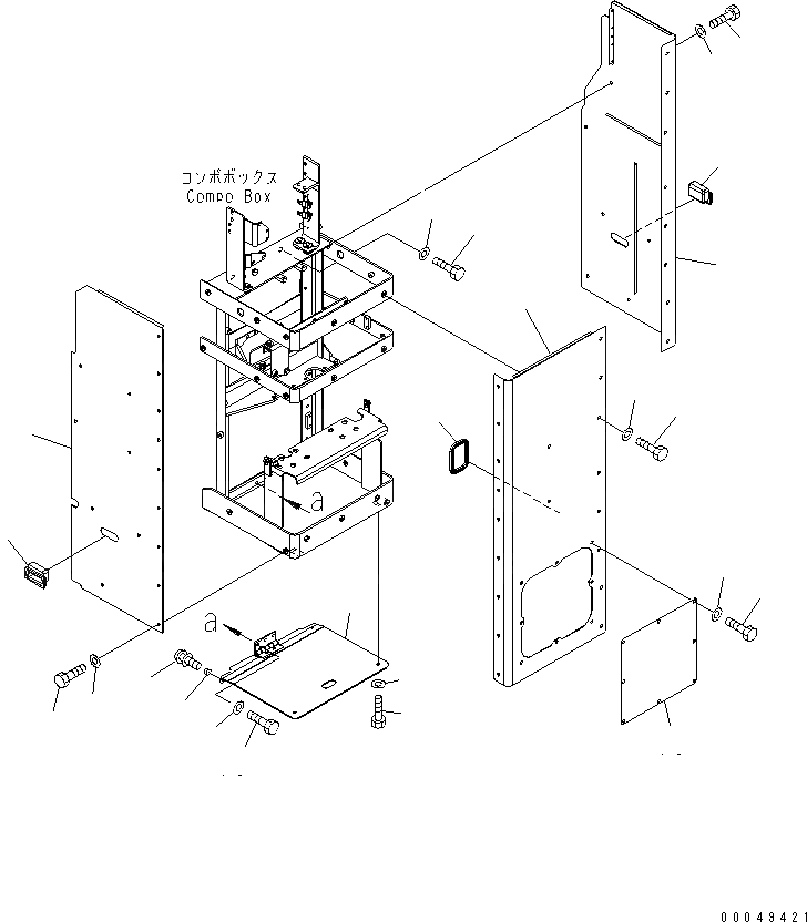 Схема запчастей Komatsu WA600-6R - COMPO КОРПУС (COVER)(№-) КАБИНА ОПЕРАТОРА И СИСТЕМА УПРАВЛЕНИЯ