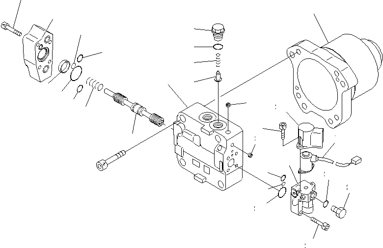 Схема запчастей Komatsu WA600-6R - МОТОР ВЕНТИЛЯТОРА (/) ОСНОВН. КОМПОНЕНТЫ И РЕМКОМПЛЕКТЫ