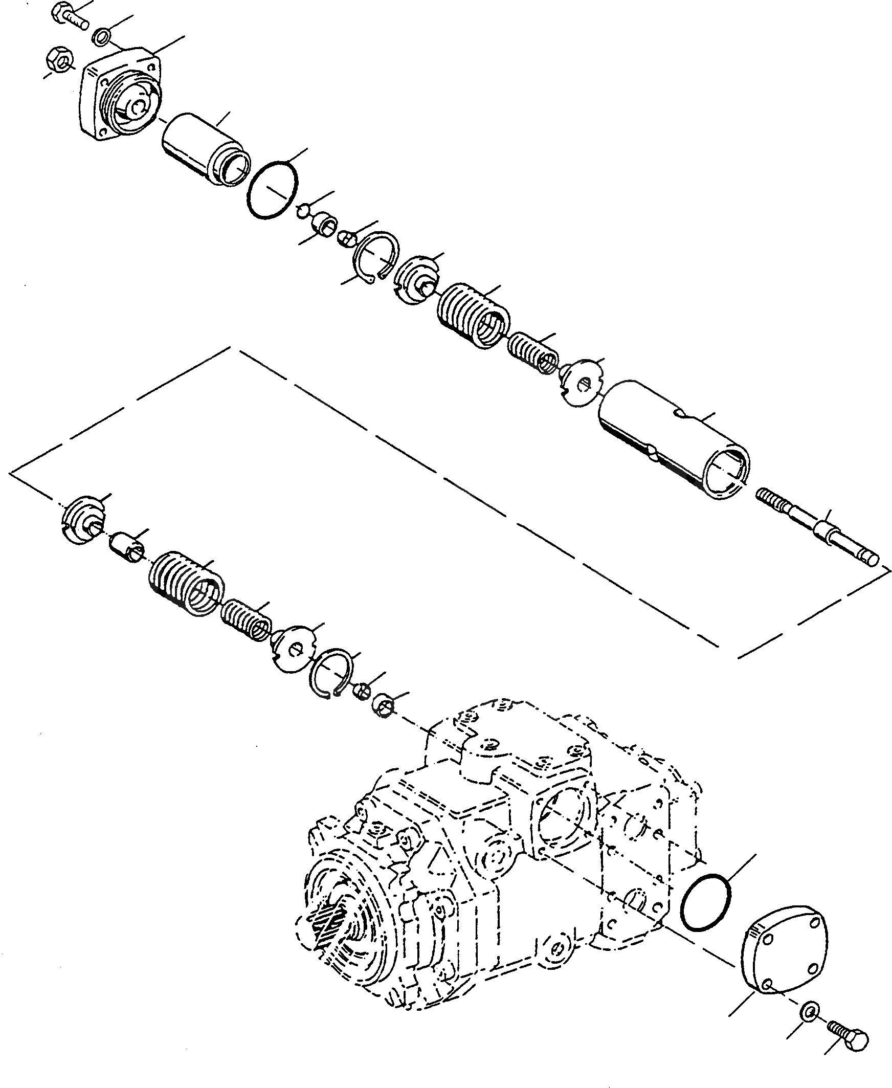 Схема запчастей Komatsu WA60-1 - AXIAL ПОРШЕНЬ НАСОС AXIAL ПОРШЕНЬ НАСОС