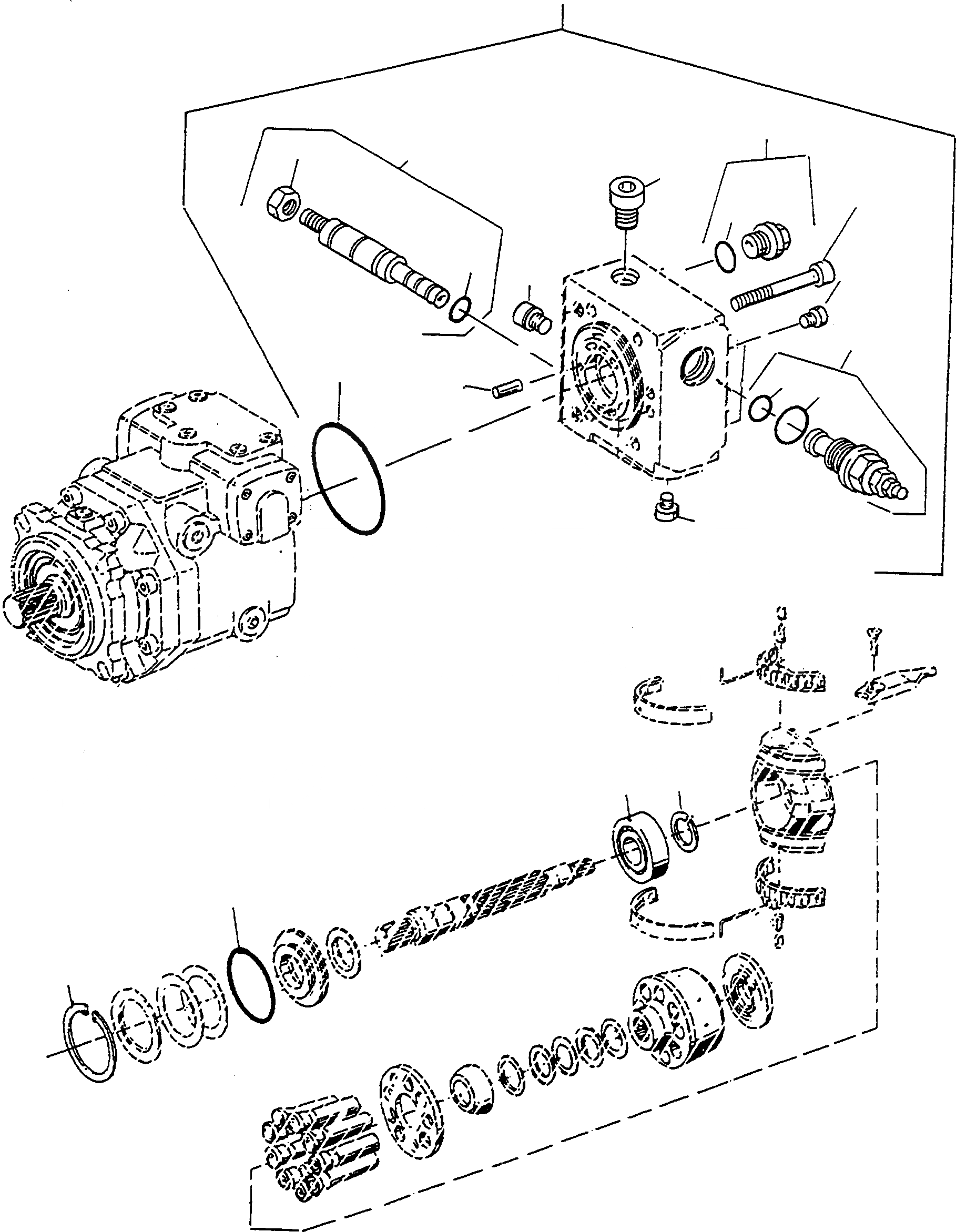 Схема запчастей Komatsu WA60-1 - AXIAL ПОРШЕНЬ НАСОС AXIAL ПОРШЕНЬ НАСОС