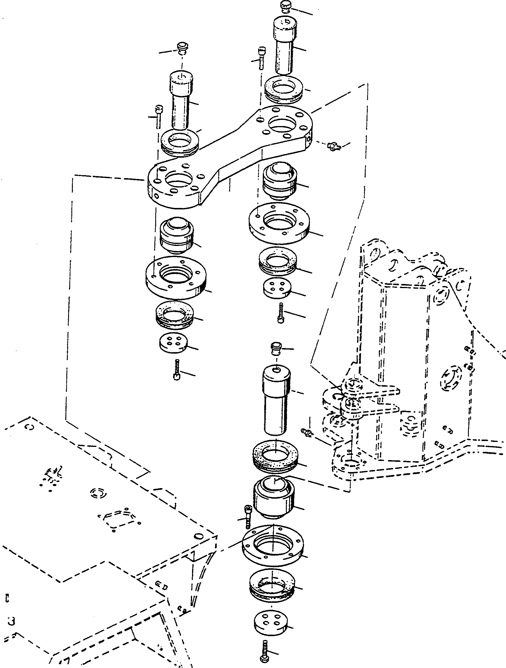 Схема запчастей Komatsu WA60-1 - HINGE РАМА