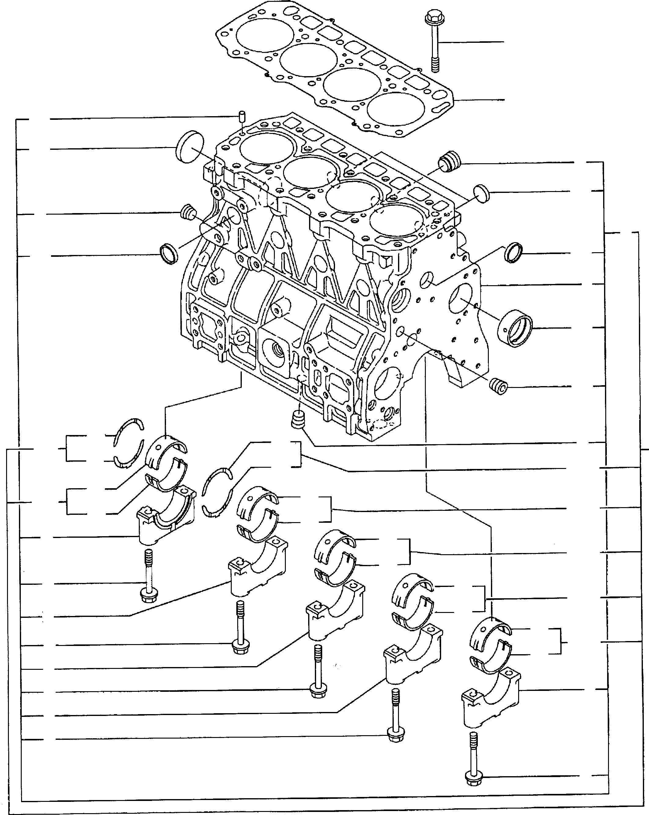 Схема запчастей Komatsu WA65-3 - БЛОК ЦИЛИНДРОВ И ATTACHING ЧАСТИ ДВИГАТЕЛЬ, КРЕПЛЕНИЕ ДВИГАТЕЛЯ