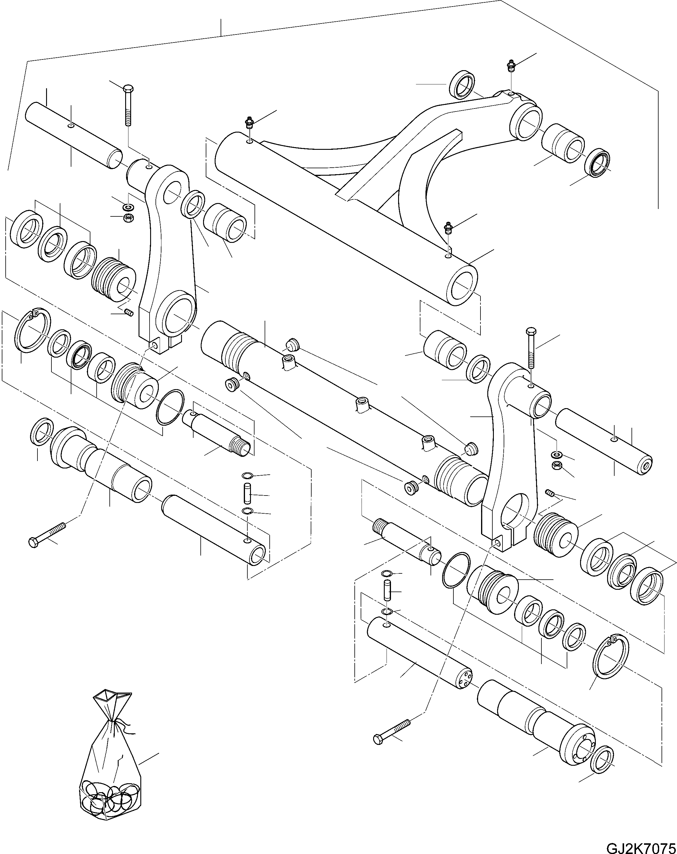 Схема запчастей Komatsu WA65-3 - QUICK CHANGE DEVICE ОБОРУД-Е