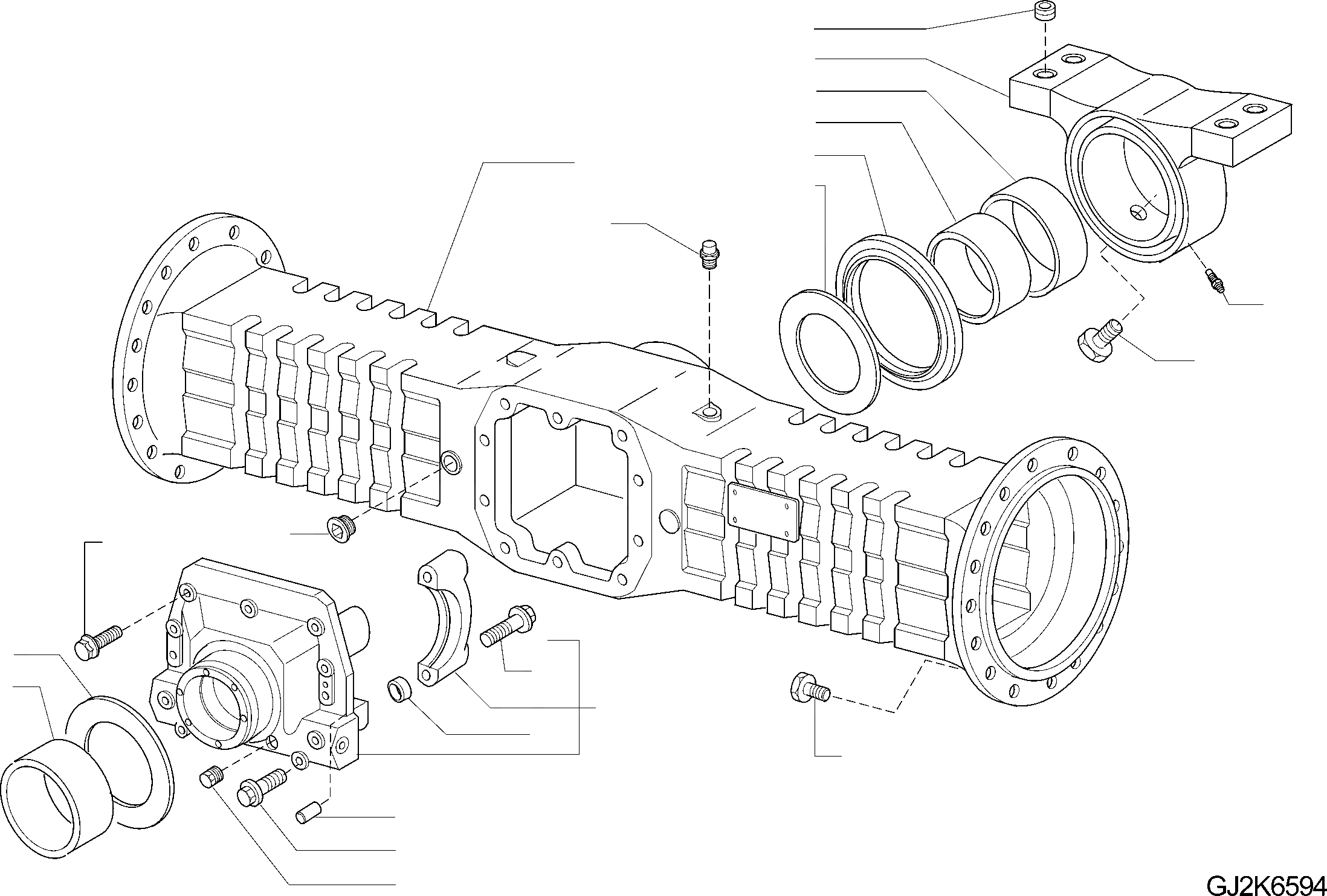 Схема запчастей Komatsu WA65-6 - ЗАДН. МОСТ (С % DIFF. БЛОКИР.) (КОЖУХ И КОМПОНЕНТЫ) (/) F ТРАНСМИССИЯ