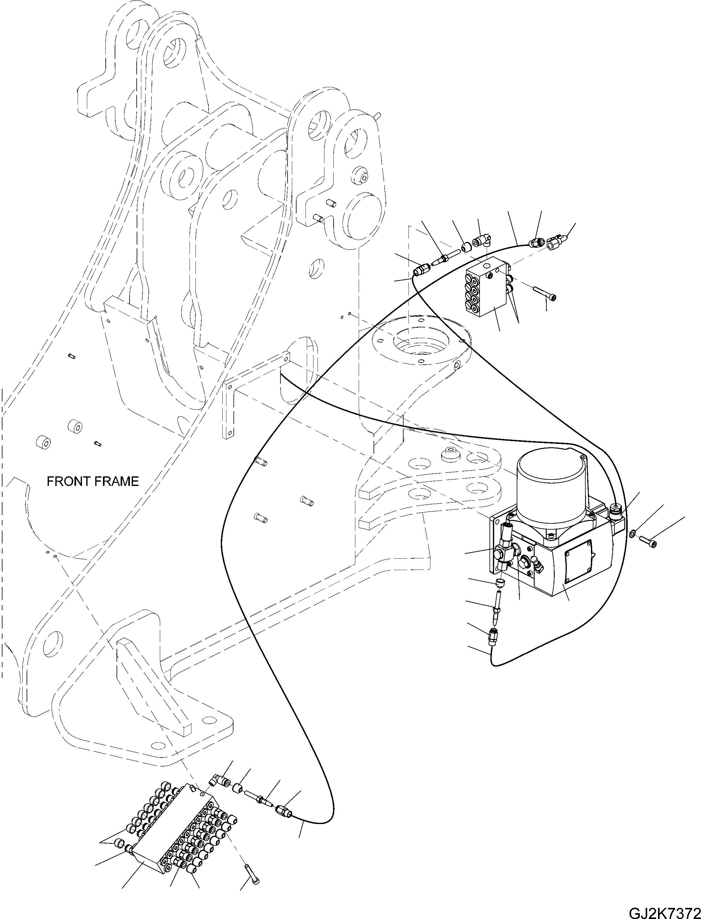 Схема запчастей Komatsu WA65-6 - CENTRAL СМАЗКА (НАСОС) (ФИДЕР) J ОСНОВНАЯ РАМА И ЕЕ ЧАСТИ