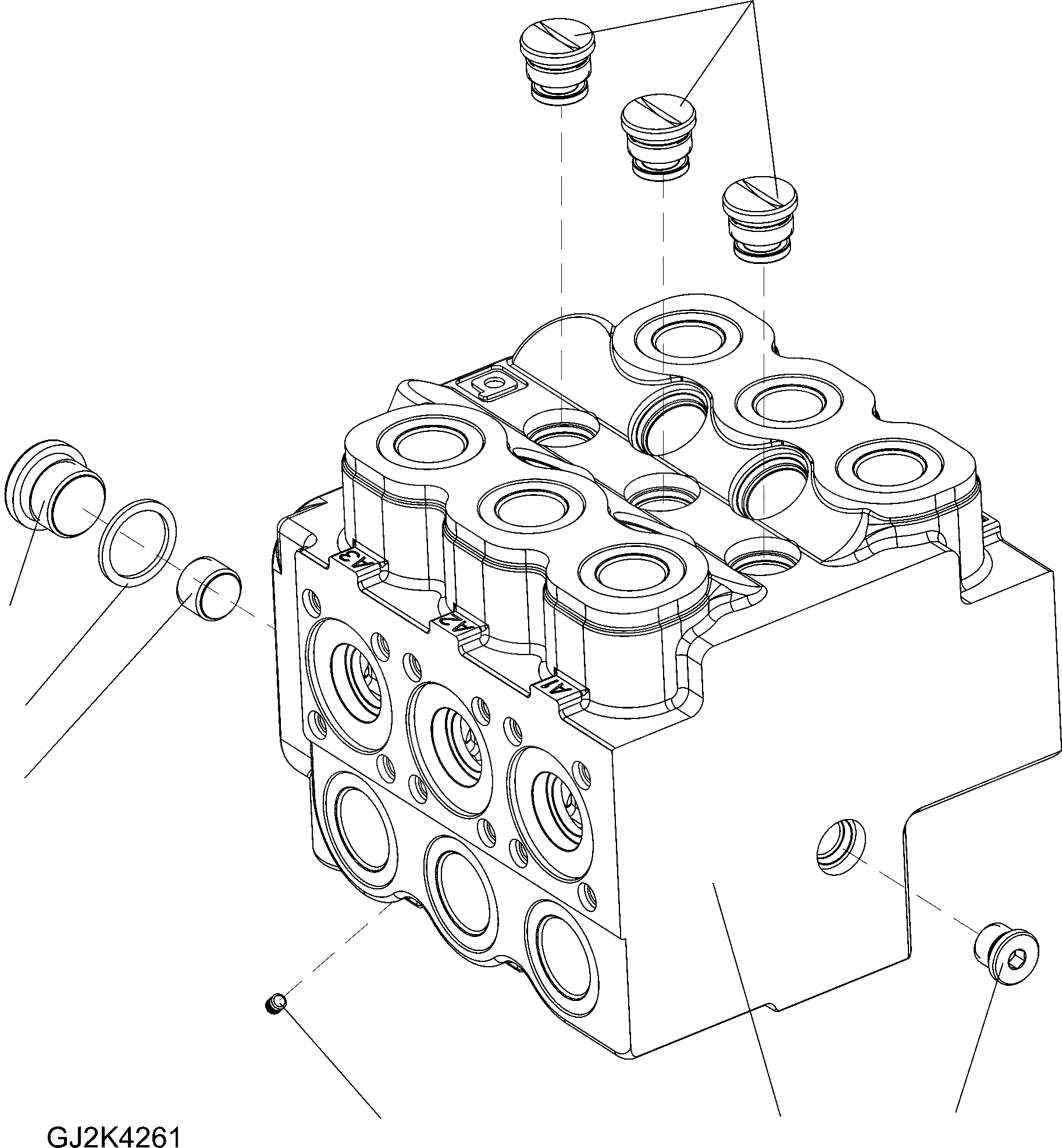 Схема запчастей Komatsu WA65-6 - ОСНОВН. КЛАПАН (СТАНДАРТН.) (ВНУТР. ЧАСТИ) (/) Y ОСНОВН. КОМПОНЕНТЫ И РЕМКОМПЛЕКТЫ