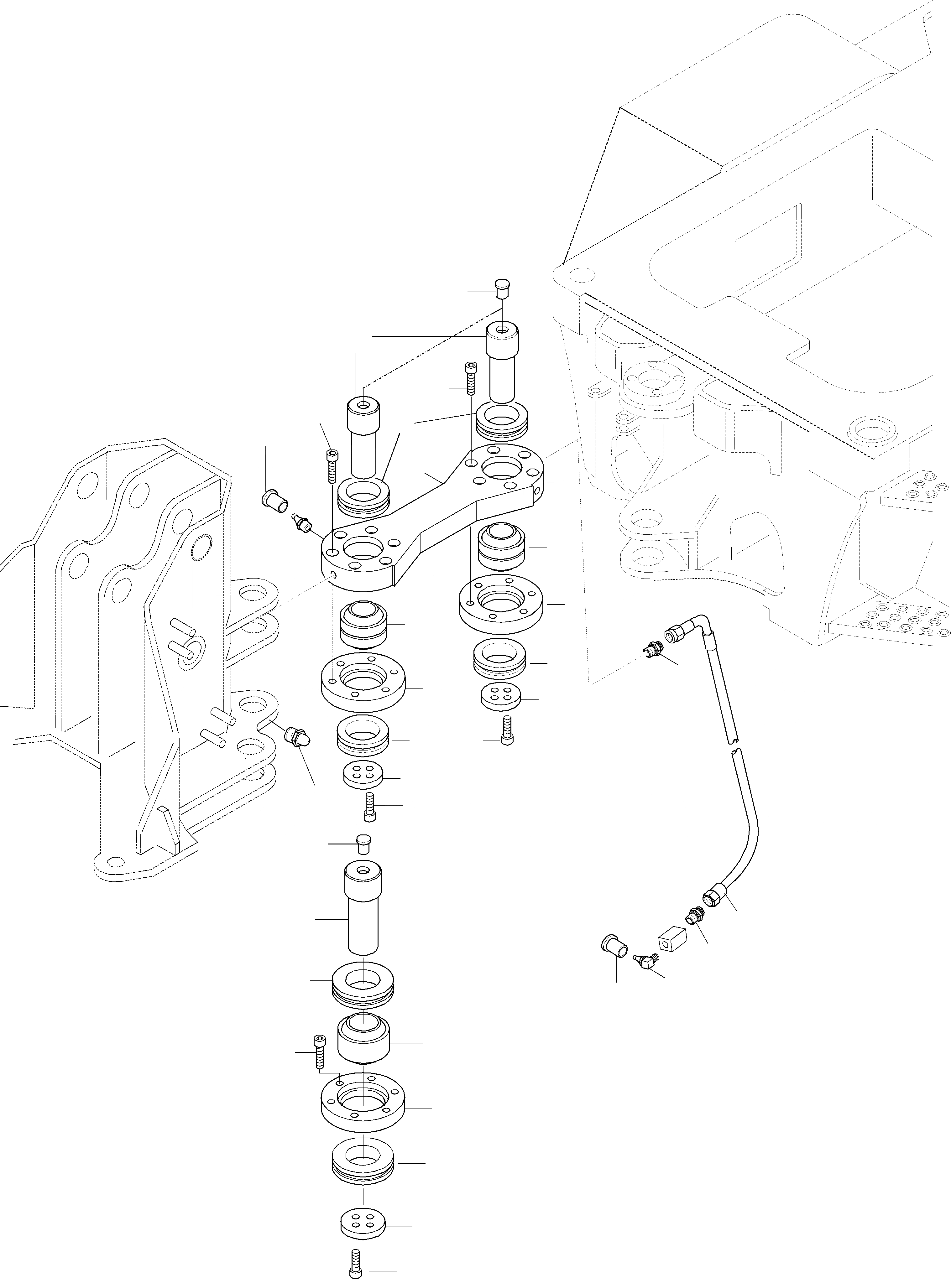 Схема запчастей Komatsu WA65PT-3 - HINGE РАМА