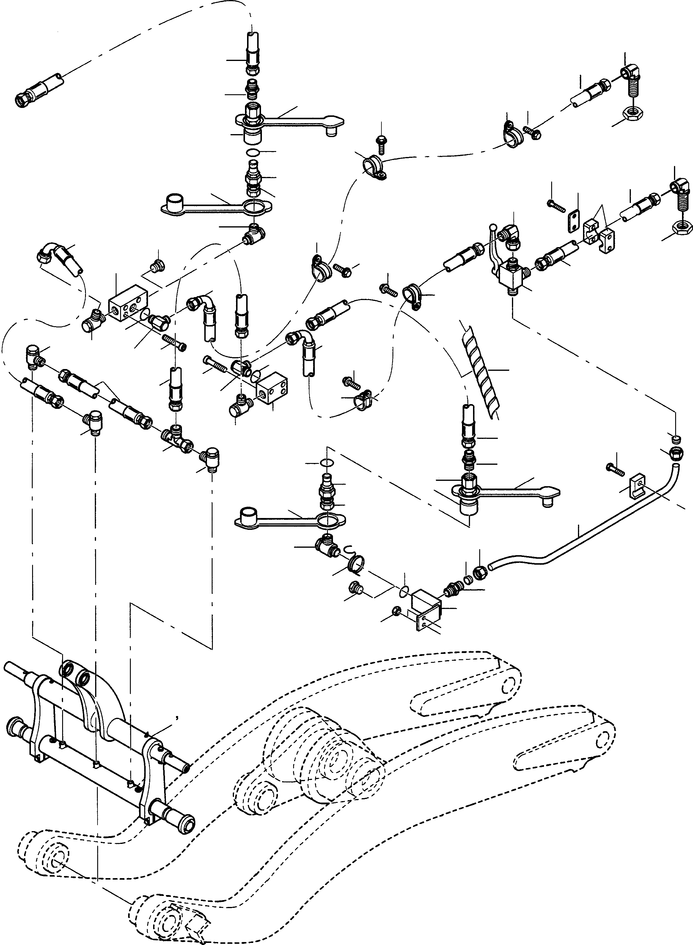 Схема запчастей Komatsu WA65PT-3 - QUICK CHANGE DEVICE, ТРУБЫS, ATTACHING ЧАСТЬ ОБОРУД-Е