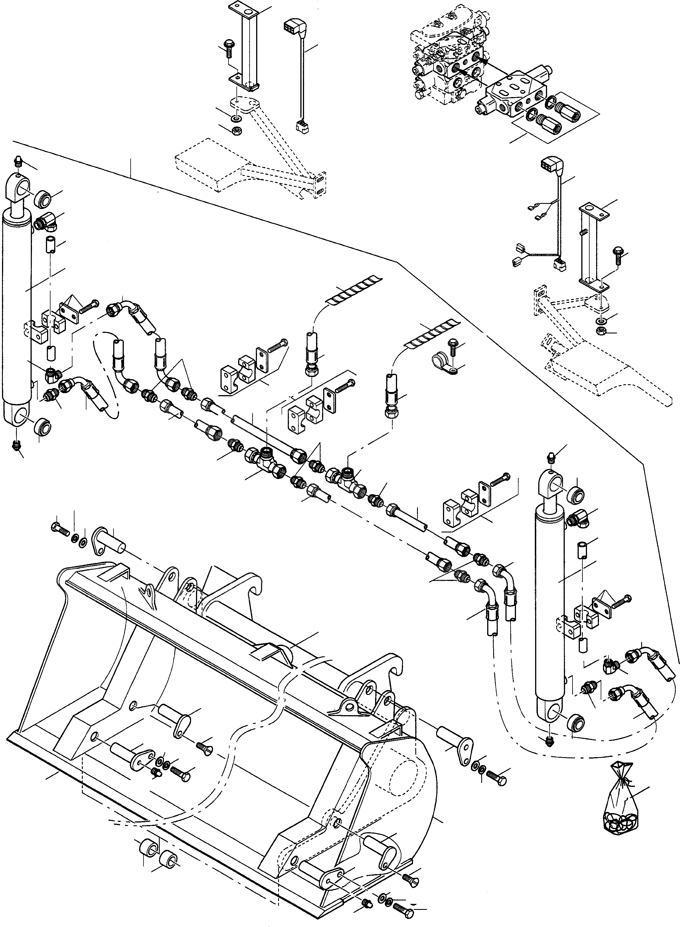 Схема запчастей Komatsu WA65PT-3 - ВЫС. TIP КОВШ ОБОРУД-Е