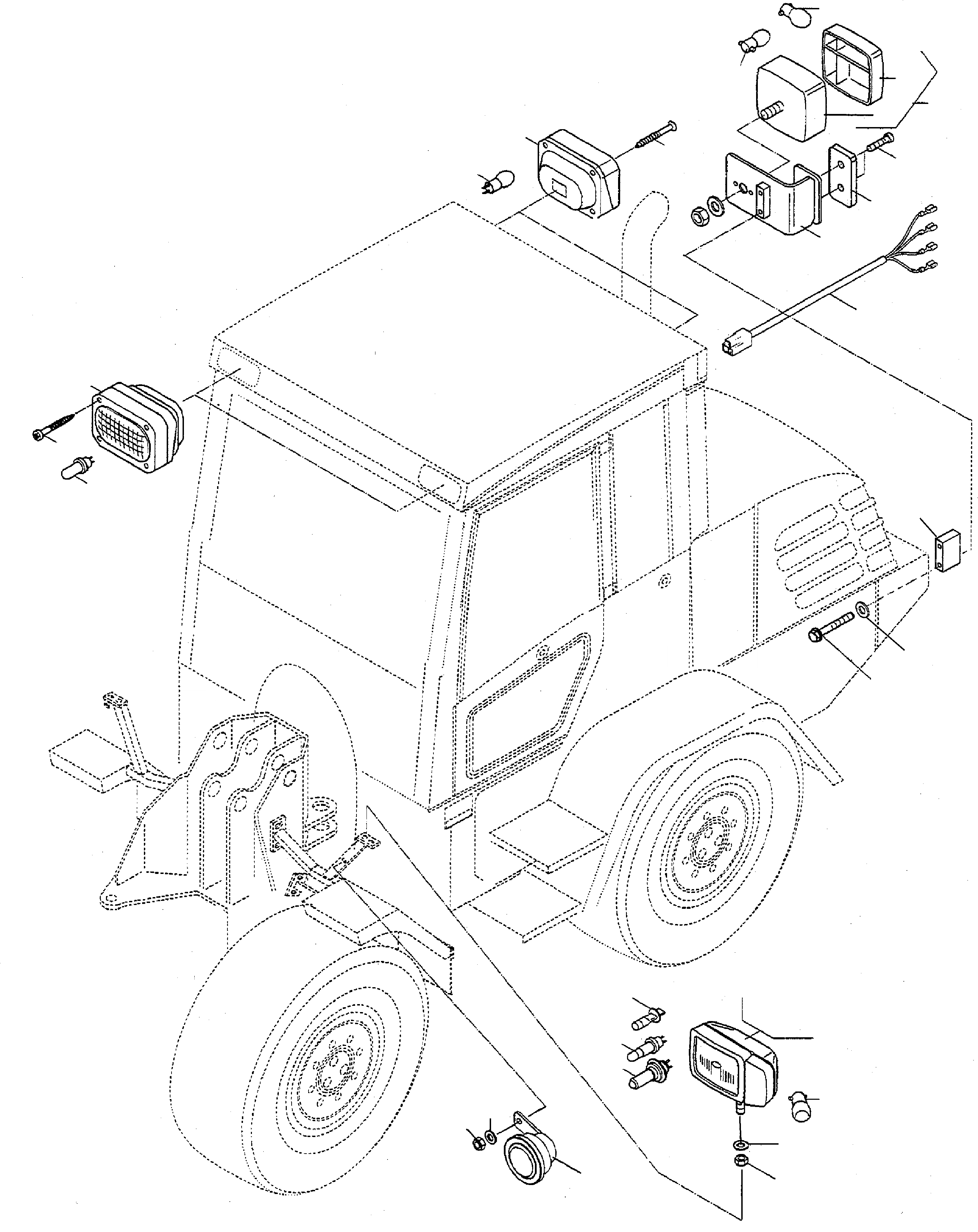 Схема запчастей Komatsu WA65PT-3 HA050075 - HA0500108 - ЭЛЕКТРИЧ. СИСТЕМА, LIGHTING БЛОК ЭЛЕКТРИЧ. СИСТЕМА