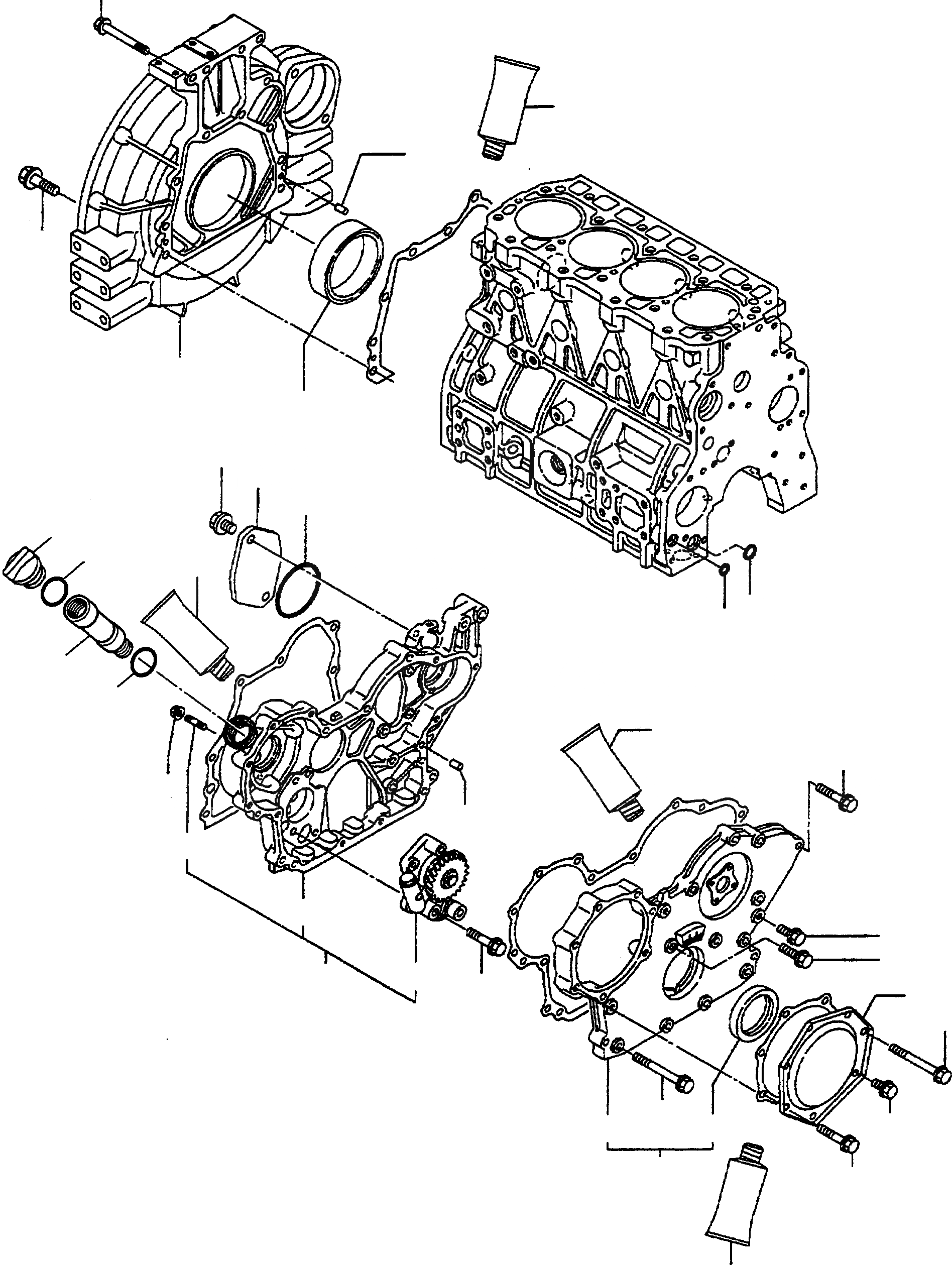 Схема запчастей Komatsu WA65PT-3 HA050075 - HA0500108 - TIMING КОРПУС ШЕСТЕРЕНН. ПЕРЕДАЧИ И КАРТЕР МАХОВИКА ДВИГАТЕЛЬ, КРЕПЛЕНИЕ ДВИГАТЕЛЯ