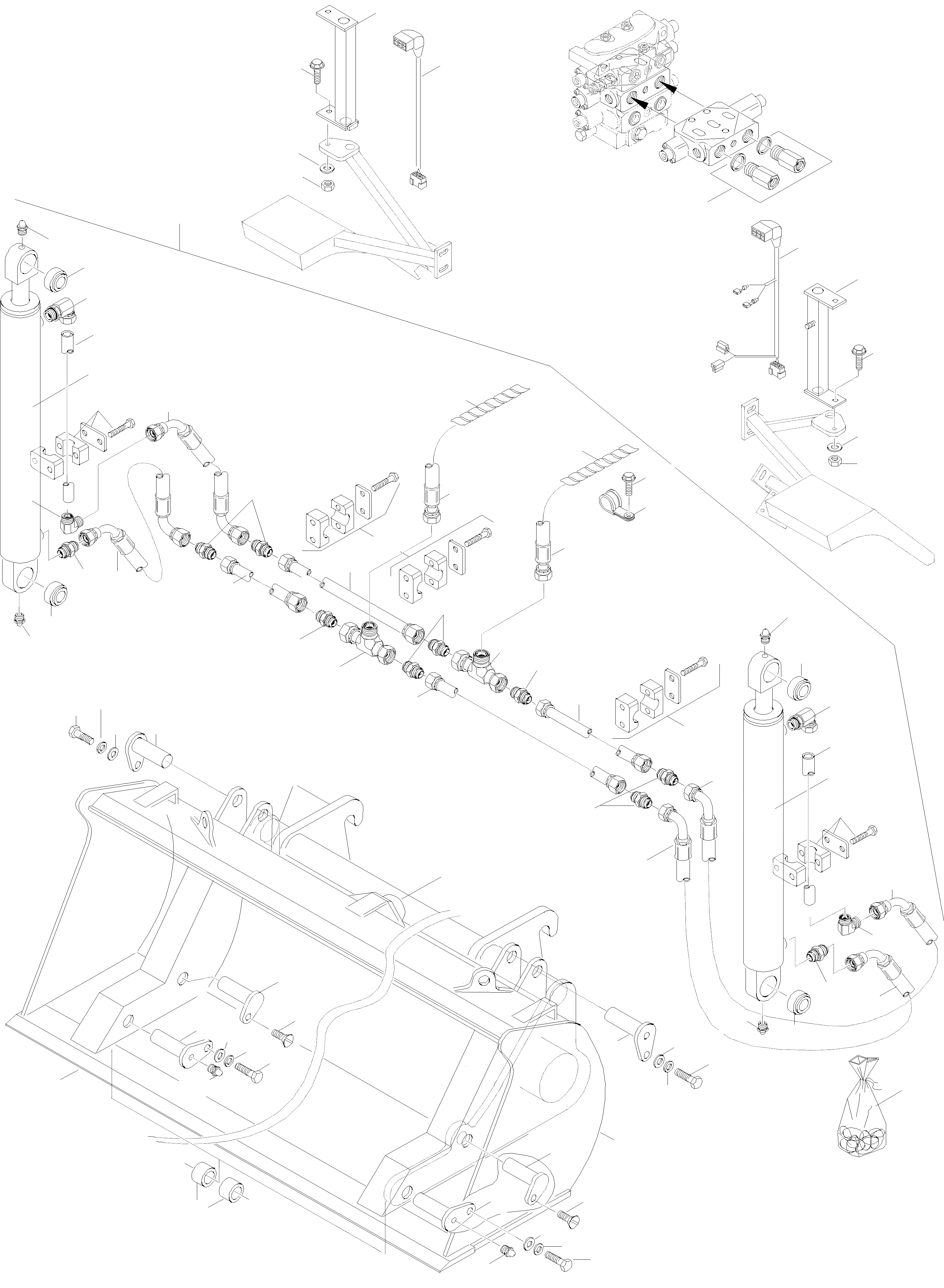 Схема запчастей Komatsu WA65PT-3 HA050075 - HA0500108 - ВЫС. TIP КОВШ ОБОРУД-Е