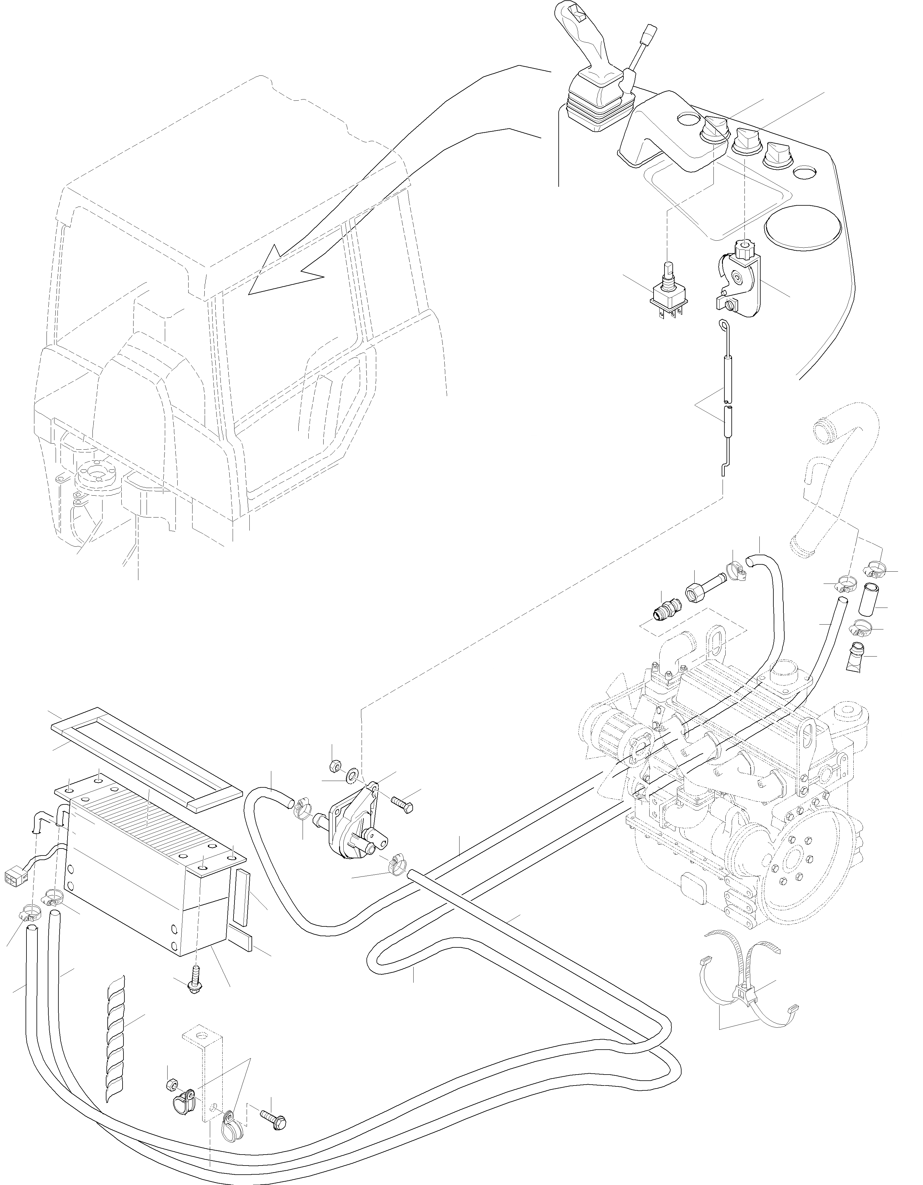 Схема запчастей Komatsu WA65PT-3 HA050075 - HA0500108 - ОБОГРЕВАТЕЛЬ. ПРИВОДRS КАБИНА