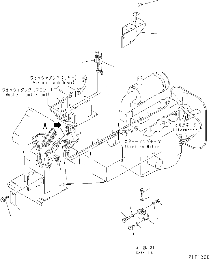 Схема запчастей Komatsu WA70-1-SN - ЭЛЕКТРИКА (ДЛЯ КАБИНЫ)(№-) СПЕЦ. APPLICATION ЧАСТИ