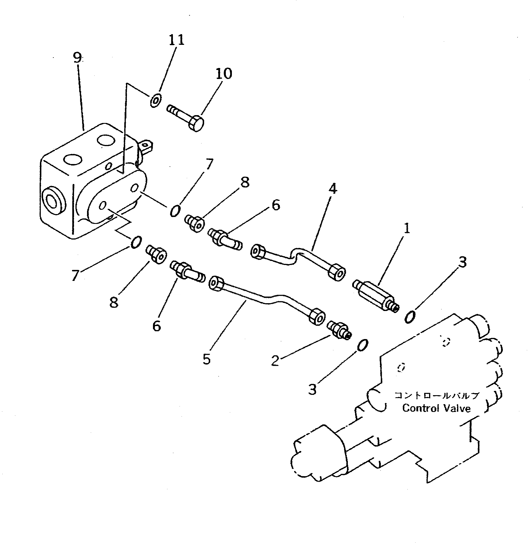 Схема запчастей Komatsu WA70-1-SN - ГИДРОЛИНИЯ (/) (ДЛЯ S.P.A.P.)(№-) СПЕЦ. APPLICATION ЧАСТИ