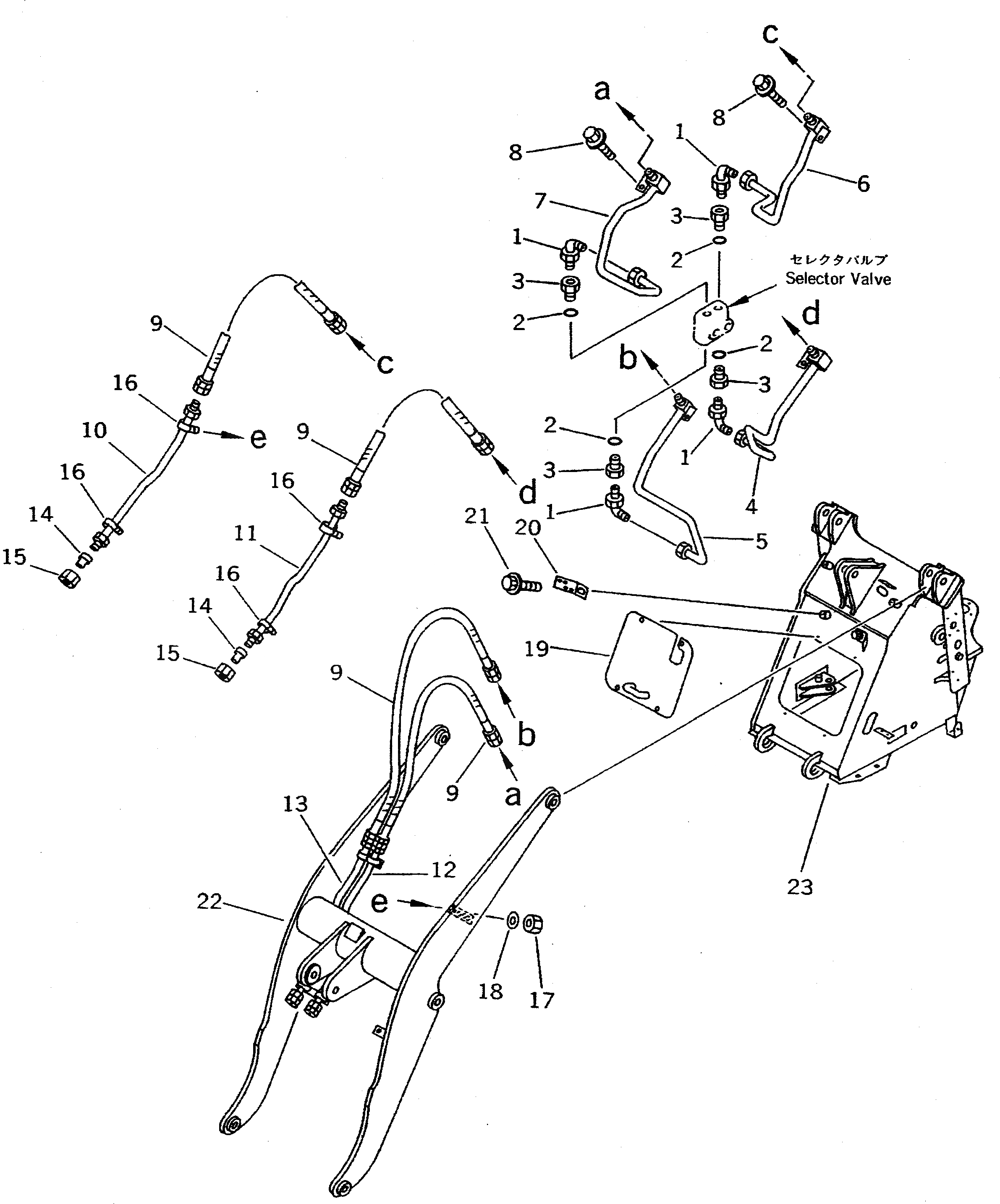 Схема запчастей Komatsu WA70-1-SN - ГИДРОЛИНИЯ (/) (ДЛЯ S.P.A.P.)(№-) СПЕЦ. APPLICATION ЧАСТИ