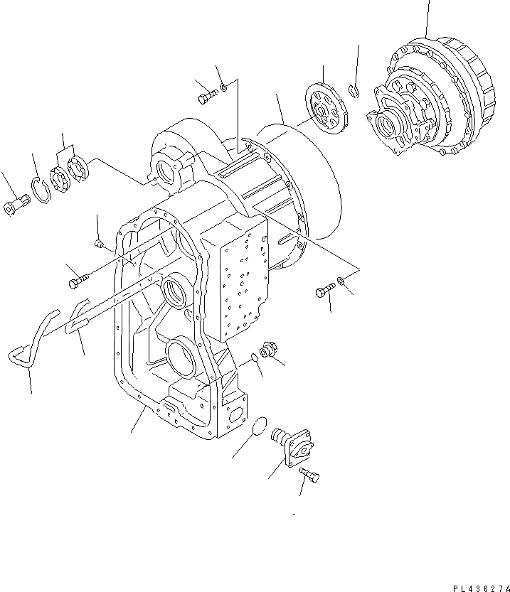 Схема запчастей Komatsu WA70-1 - ТРАНСМИССИЯ (КОРПУС /) (/8)(№-) ТРАНСМИССИЯ