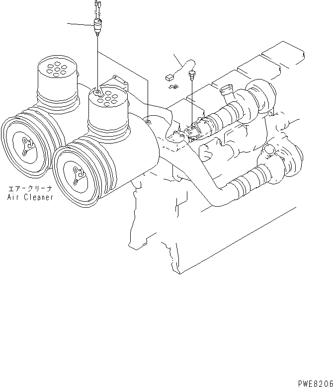 Схема запчастей Komatsu WA700-3 - ДВИГАТЕЛЬ (ДАТЧИК И ИНДИКАТОР)(№-) КОМПОНЕНТЫ ДВИГАТЕЛЯ