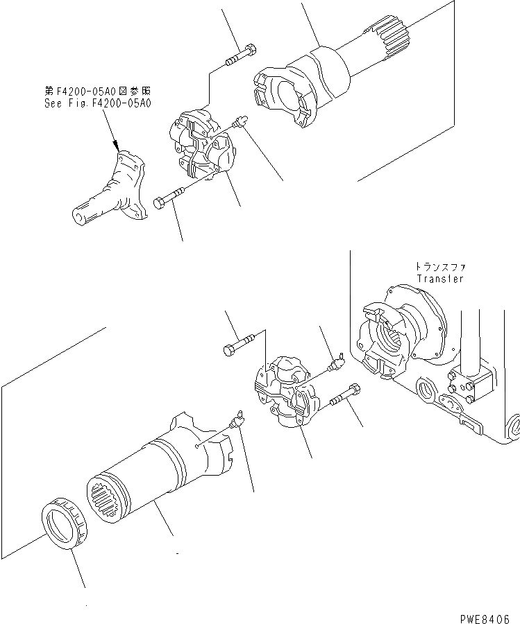 Схема запчастей Komatsu WA700-3 - ВЕДУЩ. ВАЛ (ЦЕНТР.)(№-7) ГИДРОТРАНСФОРМАТОР И ТРАНСМИССИЯ