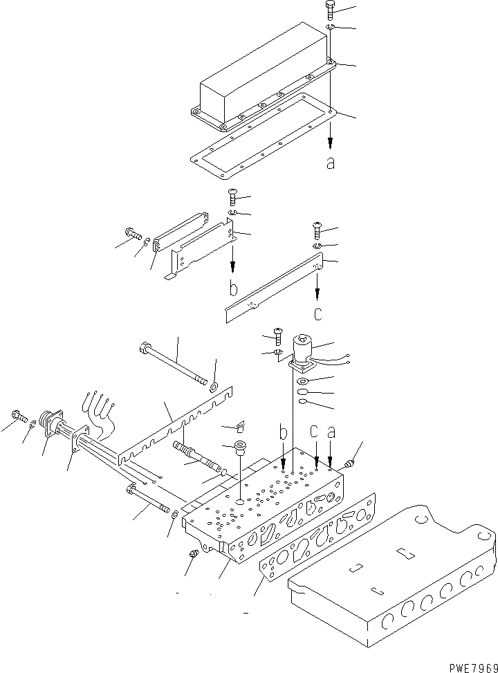 Схема запчастей Komatsu WA700-3 - ТРАНСМИССИЯ СОЛЕНОИДНЫЙ КЛАПАН ГИДРОТРАНСФОРМАТОР И ТРАНСМИССИЯ
