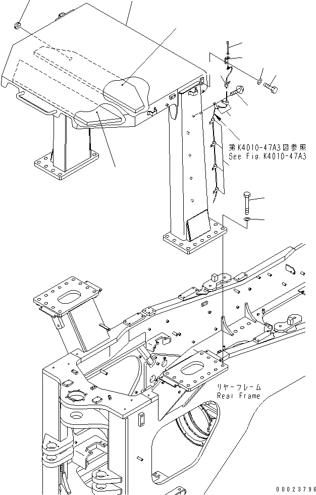 Схема запчастей Komatsu WA700-3 - СИСТЕМА ROPS (С VHMS)(№-7) КАБИНА ОПЕРАТОРА И СИСТЕМА УПРАВЛЕНИЯ