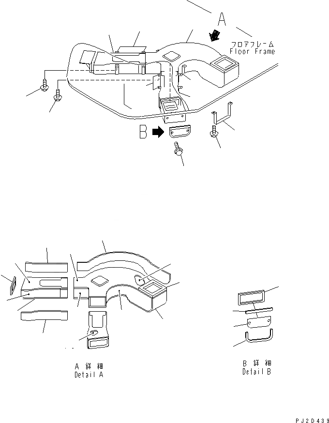 Схема запчастей Komatsu WA700-3 - ПОЛ (КОНДИЦ. ВОЗДУХА¤ ВОЗДУХОВОД)(№-7) КАБИНА ОПЕРАТОРА И СИСТЕМА УПРАВЛЕНИЯ