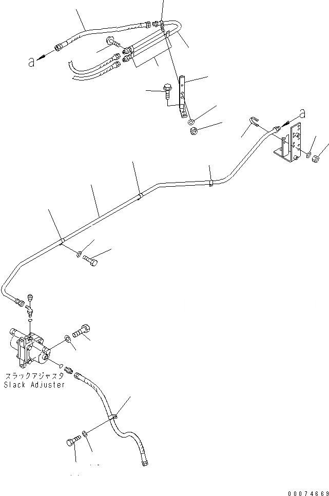 Схема запчастей Komatsu WA700-3 - ТОРМОЗНАЯ ГИДРОЛИНИЯ (ПЕРЕДНИЕ ТОРМОЗА)(№7-) КАБИНА ОПЕРАТОРА И СИСТЕМА УПРАВЛЕНИЯ