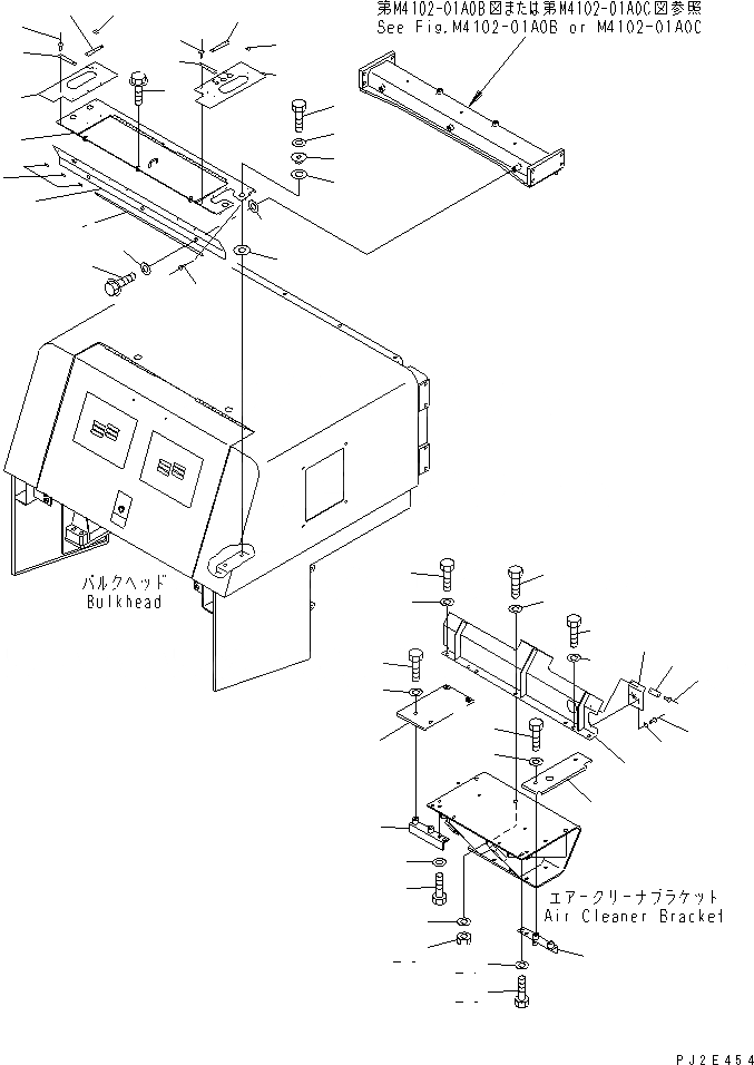 Схема запчастей Komatsu WA700-3 - ОТСЕК ДВИГАТЕЛЯ(/) (ВЕРХН. ЧАСТЬ И НИЖН. СУППОРТ) (СПЕЦ-Я TBG)(№-7) ЧАСТИ КОРПУСА