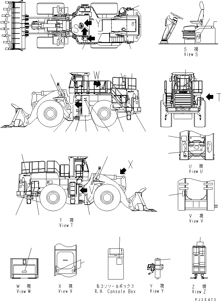 Схема запчастей Komatsu WA700-3 - МАРКИРОВКА (ФРАНЦИЯ)(№-) МАРКИРОВКА