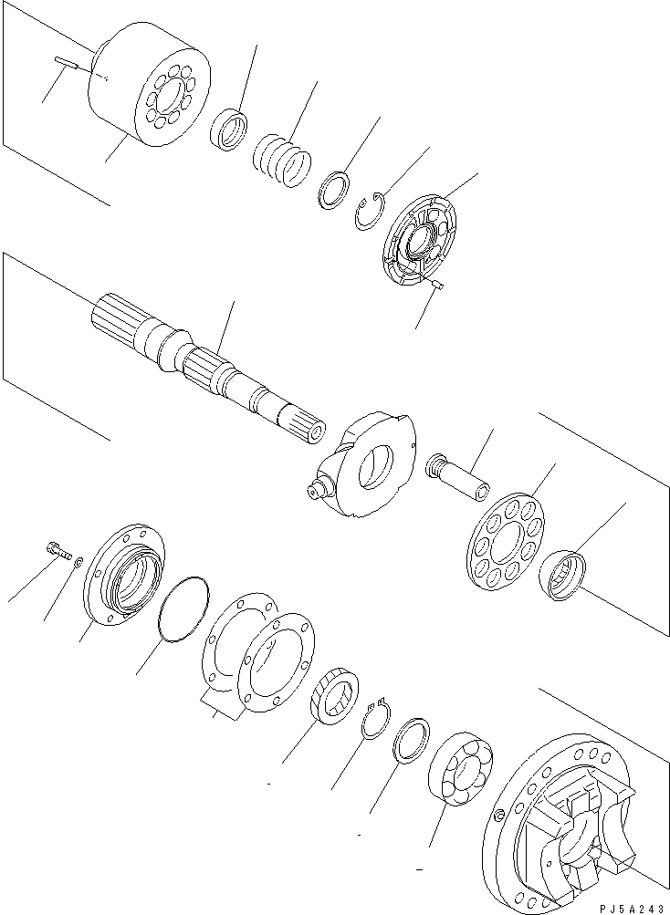 Схема запчастей Komatsu WA700-3 - ПЕРЕКЛЮЧАТЕЛЬ НАСОС (/8)(№7-) ОСНОВН. КОМПОНЕНТЫ И РЕМКОМПЛЕКТЫ