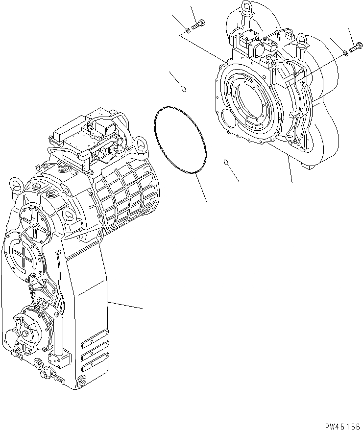 Схема запчастей Komatsu WA700-1 - ТОРКФЛОУ КОМПОНЕНТЫ ГИДРОТРАНСФОРМАТОР И ТРАНСМИССИЯ