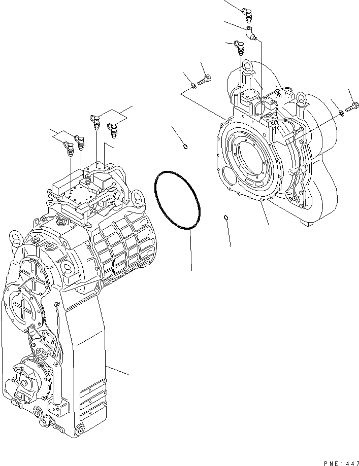 Схема запчастей Komatsu WA700-1 - ТОРКФЛОУ КОМПОНЕНТЫ (ДЛЯ PM CLINIC) ГИДРОТРАНСФОРМАТОР И ТРАНСМИССИЯ