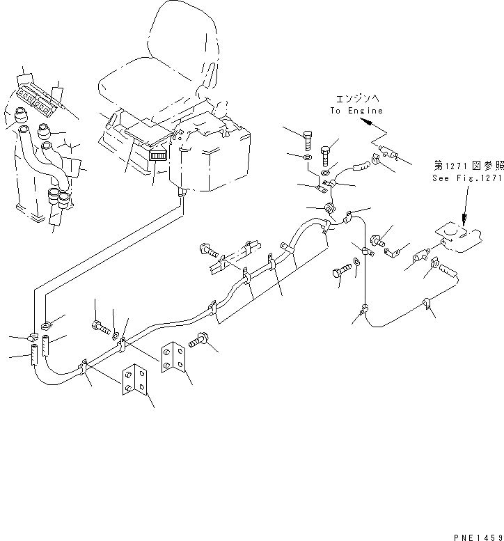 Схема запчастей Komatsu WA700-1 - CAR HEARTER (/) РАМА И ЧАСТИ КОРПУСА