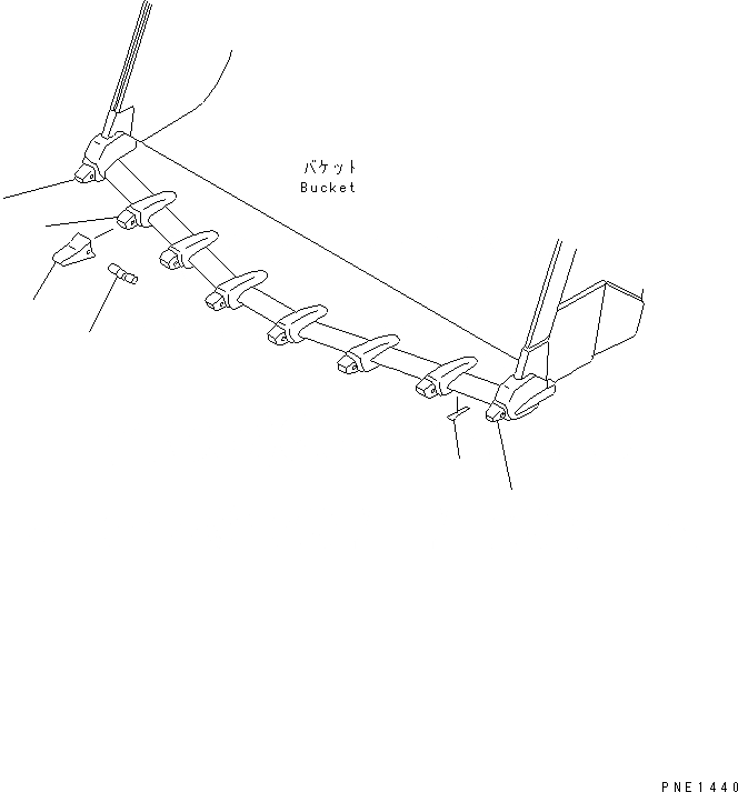 Схема запчастей Komatsu WA700-1 - TOOTH РАБОЧЕЕ ОБОРУДОВАНИЕ