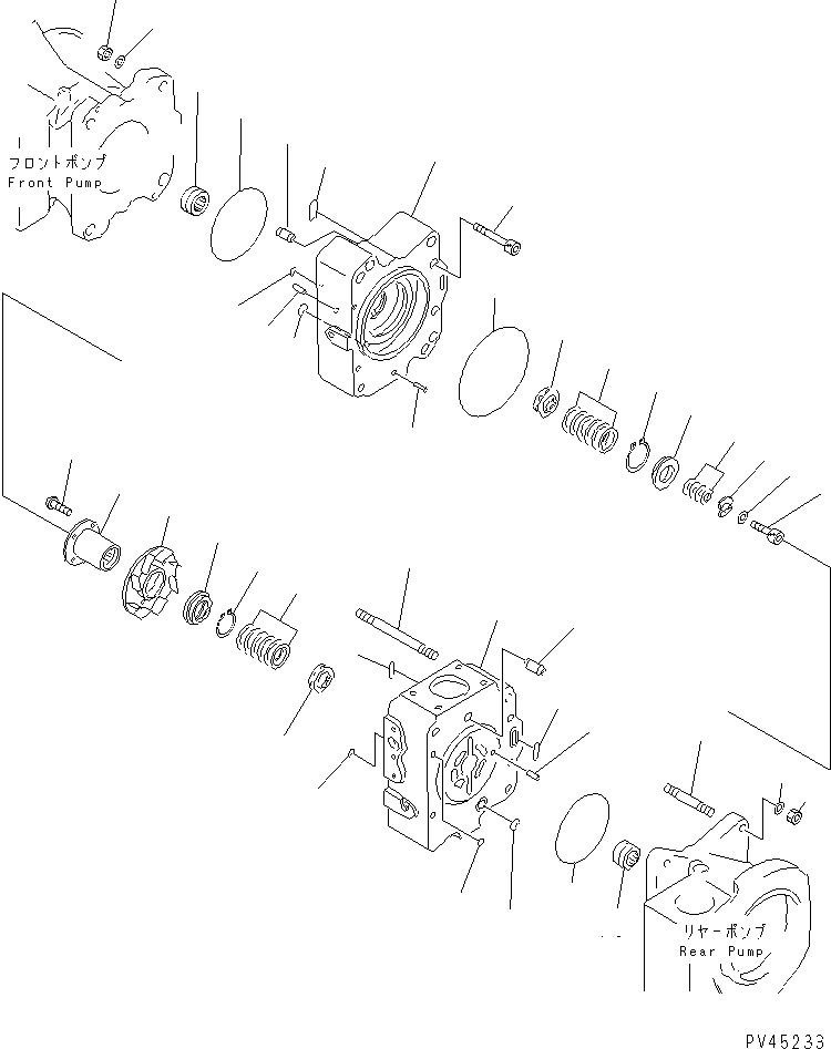 Схема запчастей Komatsu WA700-1 - ПОГРУЗ. НАСОС (/9) УПРАВЛ-Е РАБОЧИМ ОБОРУДОВАНИЕМ