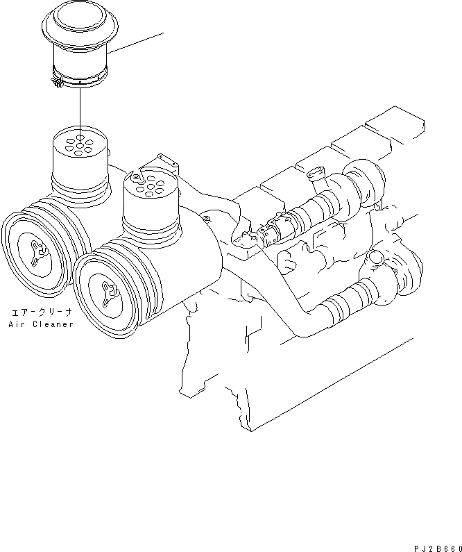 Схема запчастей Komatsu WA700-3 - ДВИГАТЕЛЬ (EXTENSION ПРЕФИЛЬТР)(№-7) КОМПОНЕНТЫ ДВИГАТЕЛЯ