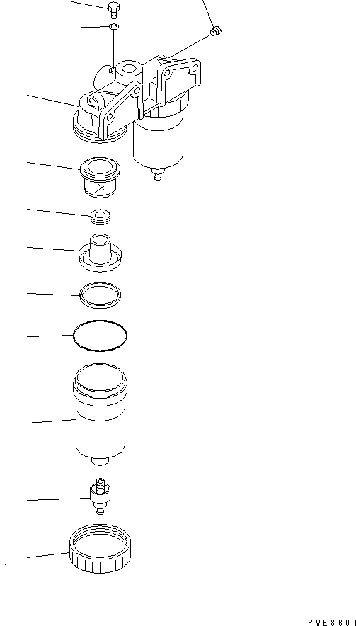 Схема запчастей Komatsu WA700-3 - ВОДООТДЕЛИТЕЛЬ (ВНУТР. ЧАСТИ)(№-7) ТОПЛИВН. БАК. AND КОМПОНЕНТЫ